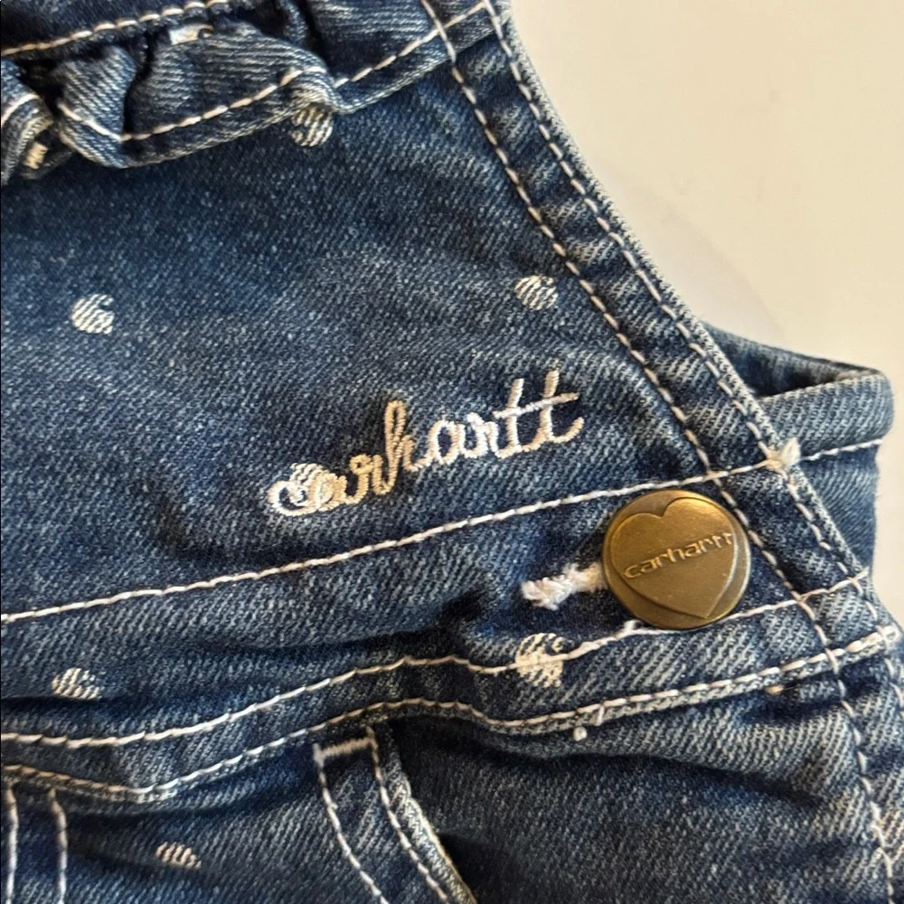 Carhart denim polka dot shortails 12 M Denim Carhart Baby Overall Shorts 12M